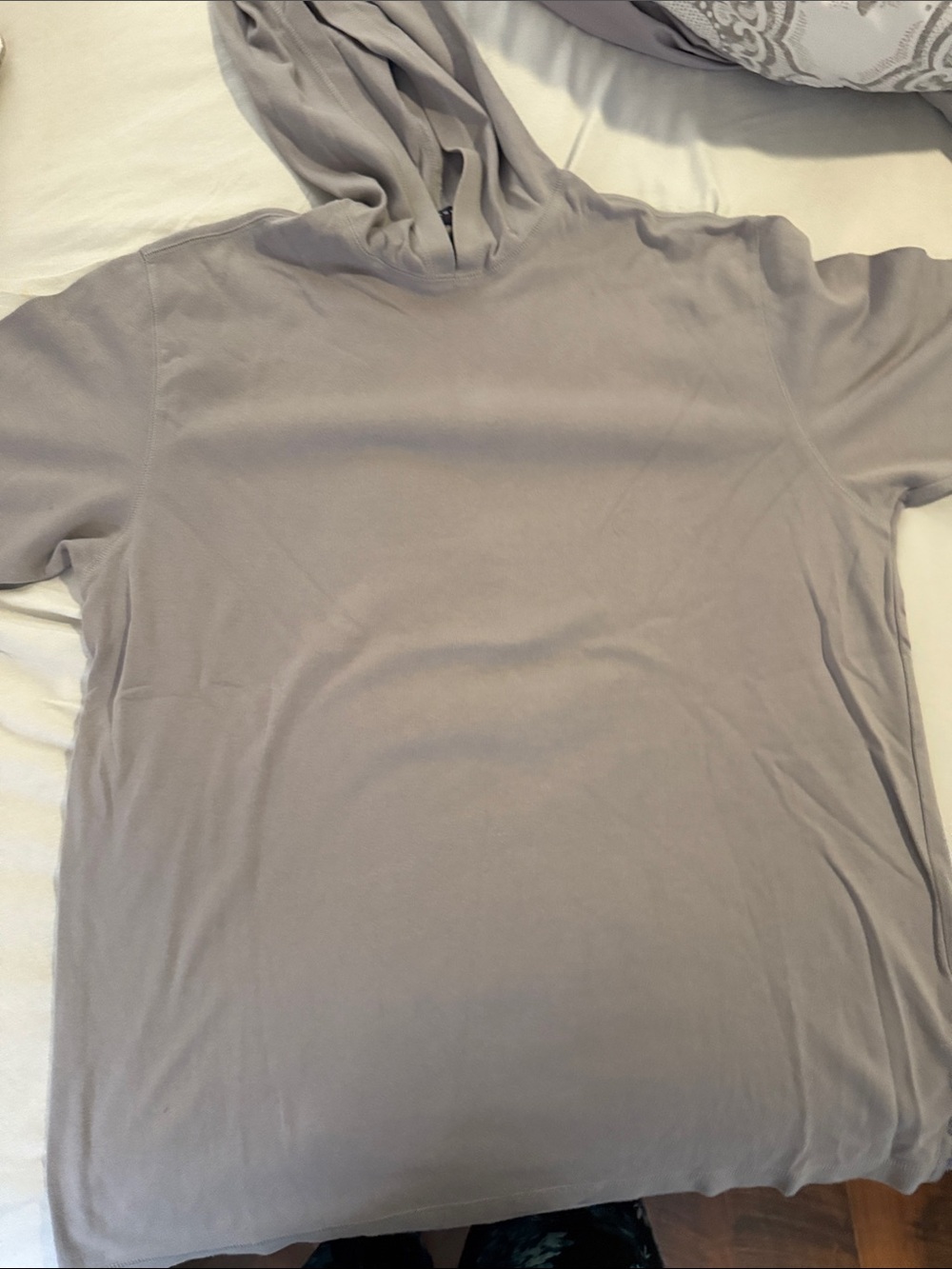 Men's Hooded Short Sleeve Shirt - Gray